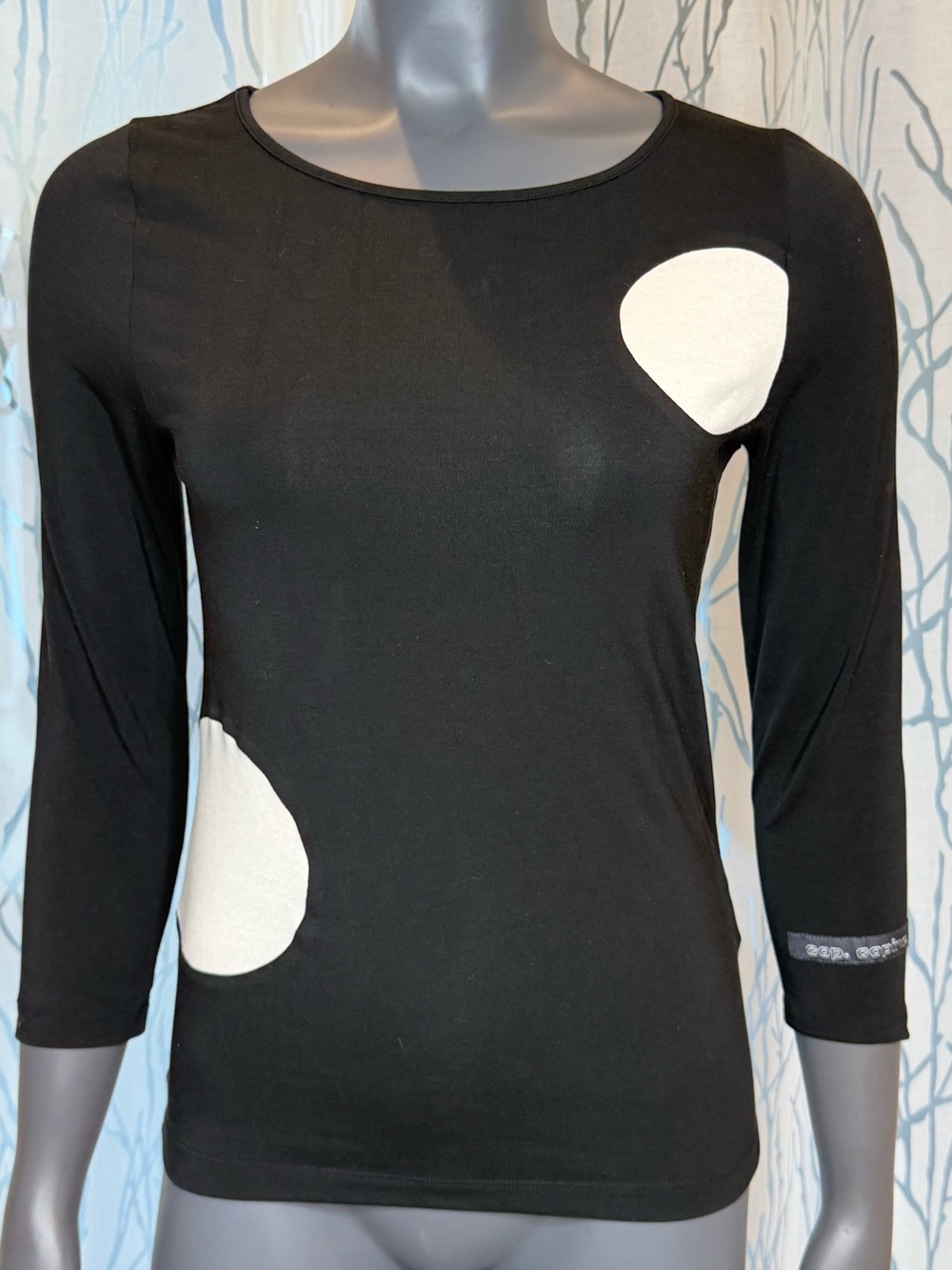 Vintage Cop Copine Mafinga Archive Top Size 2  Small/ Medium Black White Y2K